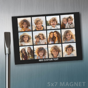 12 Foto Instagram Collage met Zwarte Magneet