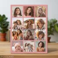 12 Foto Instagram Collage - Pastel Coral Roos