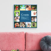 12 Foto Modern Blauw Beste Neef Ooit Definitie Canvas Afdruk (Insitu (Woonkamer))