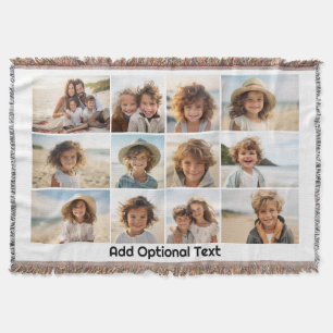 12 Foto-rastercollage - Wit - Mod Type Zwart Deken