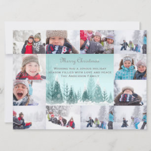 12 Foto Winter Landscape Collage - 6x8 Kerstmis Feestdagenkaart