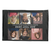 12 Fotocollage - 6 aan elke kant - plus tekst Kussensloop (Achterkant)