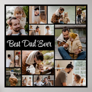 12 Fotocollage Beste Papa Ooit Poster