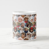 12 Fotocollage - funky zeshoekig patroon Extra Grote Beker (Voorkant)