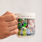 12 fotocollage LIEFDE voor BESTE OPA bordeaux Koffiemok