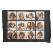 12 Fotocollage met aangepaste achtergrond Kussensloop (Voorkant)