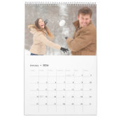 12 Fotocollage met aangepaste naam en bericht Kalender (Jan 2026)