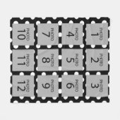 12 Fotocollage - u kunt achtergrondkleur wijzigen Fleece Deken (Voorkant (Horizontaal))