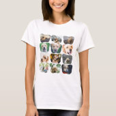 12 Fotocollage Uniek Gepersonaliseerd T-shirt (Voorkant)
