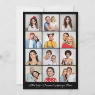 12 Fotocollage Voeg uw eigen Wenskaart toe