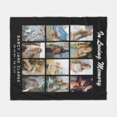 12 Fotogrid 'In Loving Memory' Memorial Fleece Deken (Voorkant (Horizontaal))