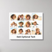 12 Fotoraster Collage - Wit - Mod Type Zwart Canvas Afdruk (Voorkant)