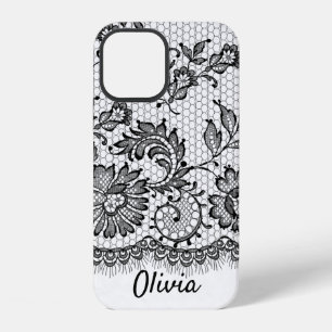 12 Frange de dentelle noire sur coque iphone Coque bl