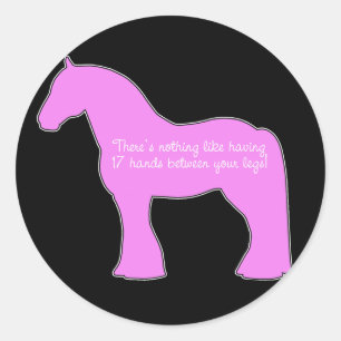 12-Hands Draft Horse Ronde Sticker
