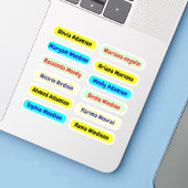 12 ID lange waterdichte etiketten | Achternaam Sti Sticker