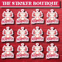 12 in een Schattigee aangepaste naam mediteren axo Sticker