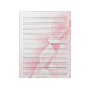 12-inch witte muziekvel papier Roze Notitieblok