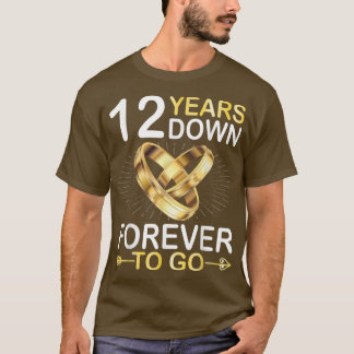 12 jaar gehuwd om vrolijk te gaan trouwen t-shirt