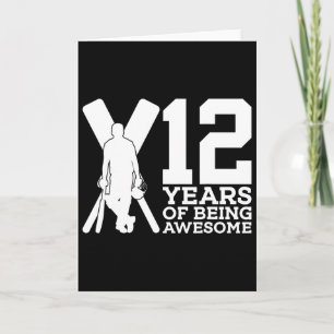 12 jaar geweldige cricket 12e verjaardag kaart