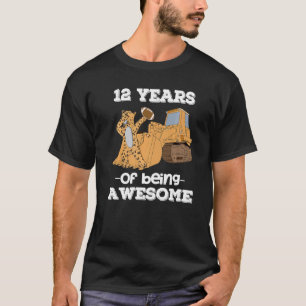 12 jaar Geweldige jongens Cheetah 12e geboorte T-shirt