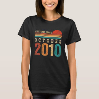 12 jaar Geweldige sinds oktober 2010 12e geboorte T-shirt