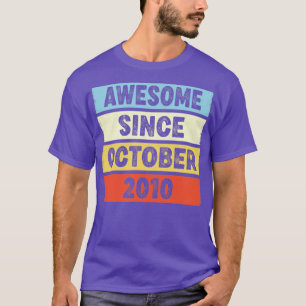 12 jaar Geweldige sinds oktober 2010 12e geboorte T-shirt
