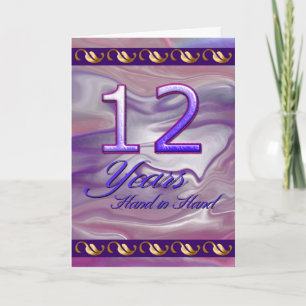 12 jaar Hand in Hand (jubileumkaart) Kaart