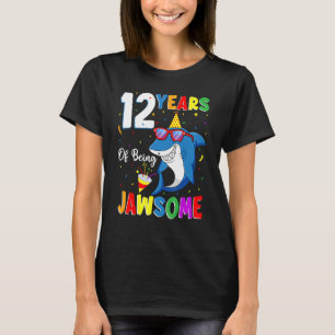 12 jaar Jawsome Shark 12e verjaardag 12 jaar T-shirt