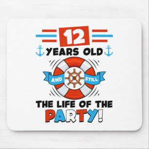 12 Jaar Oud 12e Verjaardag Cruise Schip Feest Kind Muismat