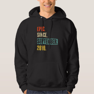 12 Jaar Oud 12e Verjaardag Dag Epic Sinds septembe Hoodie