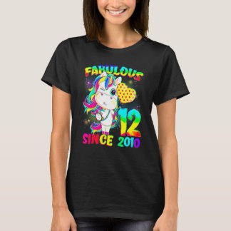 12 jaar oud 12e verjaardag Eenhoorn Meisje Prachti T-shirt