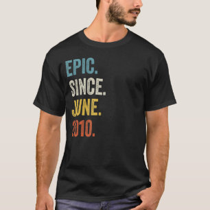 12 jaar oud epic sinds juni 2010 12e verjaardag t-shirt