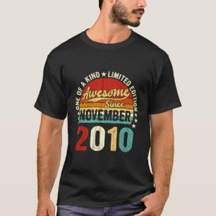12 Jaar Oud Jongens Meisjes Vintage November 2010 T-shirt