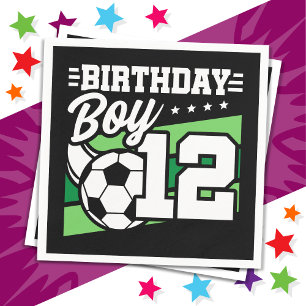 12 Jaar Oud Voetbal Football Kinder 12e Verjaardag Servet