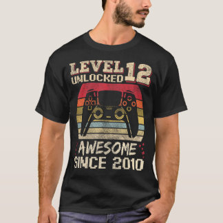 12 jaar oude gamer jongen op 12 dagen niet-vergren t-shirt