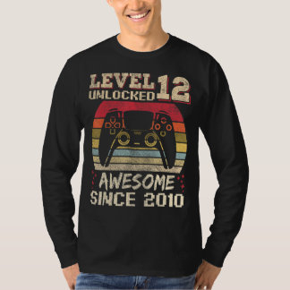 12 jaar oude gamer jongen op 12 dagen niet-vergren t-shirt
