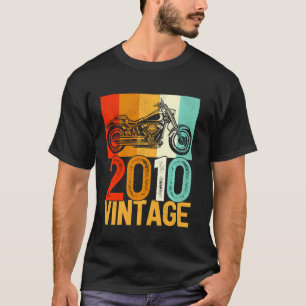 12 jaar oude Retromotorfiets 2010 12th Bi T-shirt