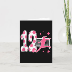 12 Jaar Oude Verjaardag Voetbal Liefhebber 12e Voe Kaart