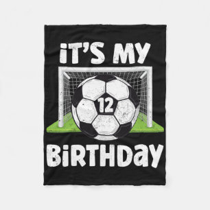 12 Jaar Oude Voetbal 12e Verjaardag Speler Kindere Fleece Deken