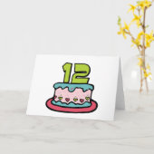 12 jaar oude vogelbeker kaart (Gele Bloem)