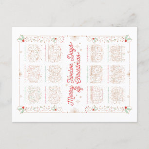 12 JOURS DE NOËL / Carte postale de Noël
