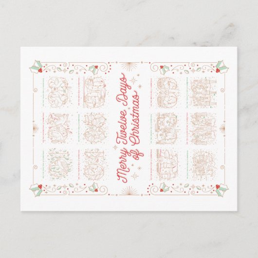 12 JOURS DE NOËL / Carte postale de Noël (Devant)