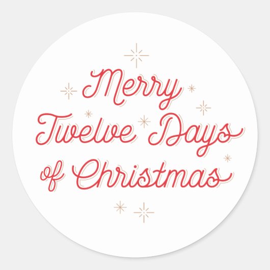 12 JOURS DE NOËL / Stickers Noël (Devant)