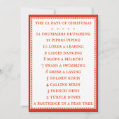 12 JOURS LYRICS 5x7 Carte plate II (Devant)