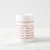 12 JOURS LYRICS Bone China Mug (Devant)