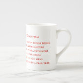 12 JOURS LYRICS Bone China Mug (Droite)