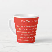 12 JOURS LYRICS Latte Mug / Rouge (Angle gauche)