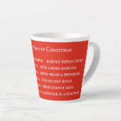 12 JOURS LYRICS Latte Mug / Rouge (Angle droit)