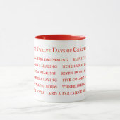 12 JOURS LYRICS Red Combo Mug (Centre)