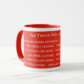 12 JOURS LYRICS Rouge Combo Mug / Rouge (Devant gauche)